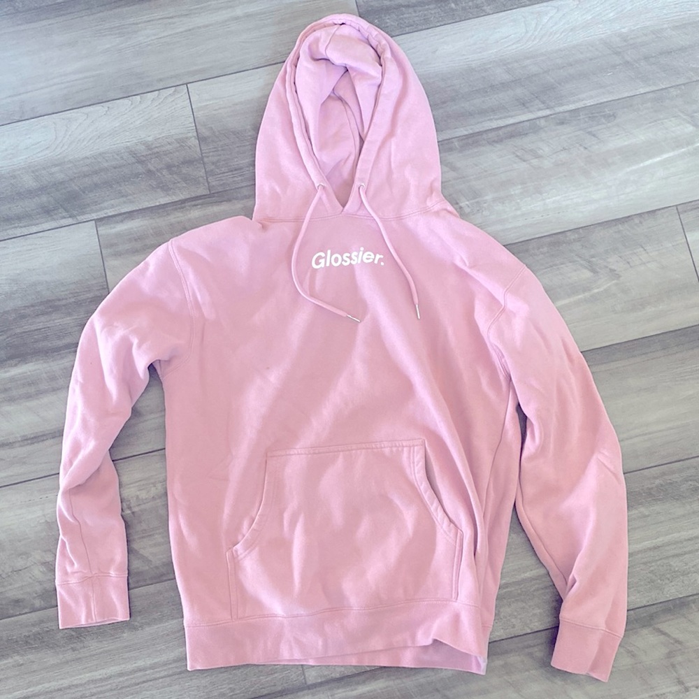GLOSSIER. Pink Hoodie